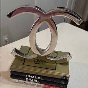 CHANEL Silver Logo decor